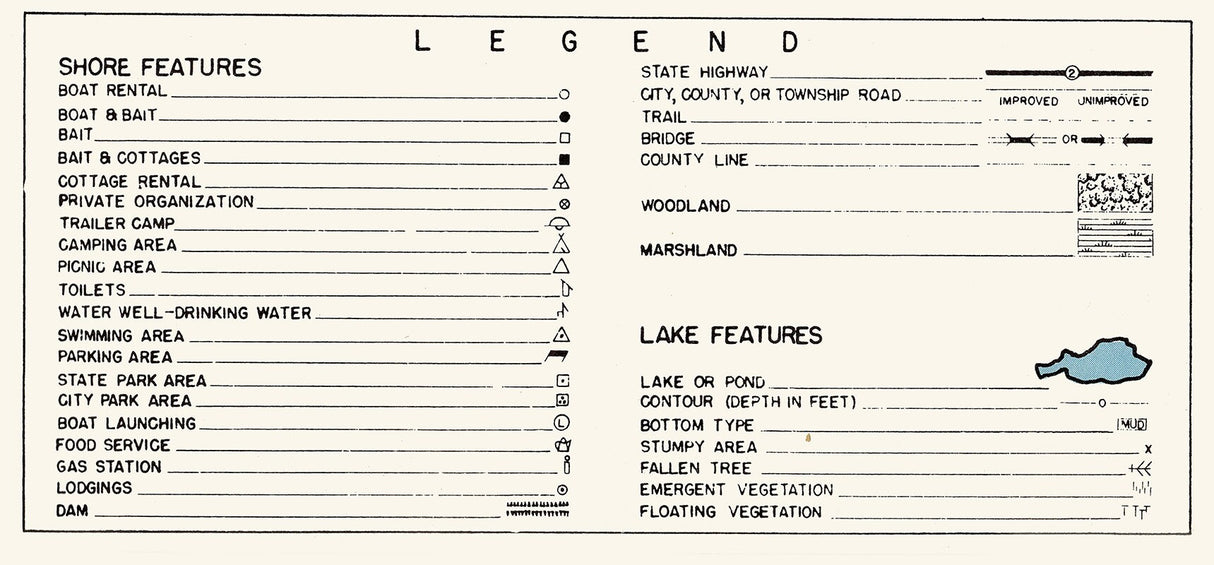1960 Map of Lake Milton Mahoning County Ohio