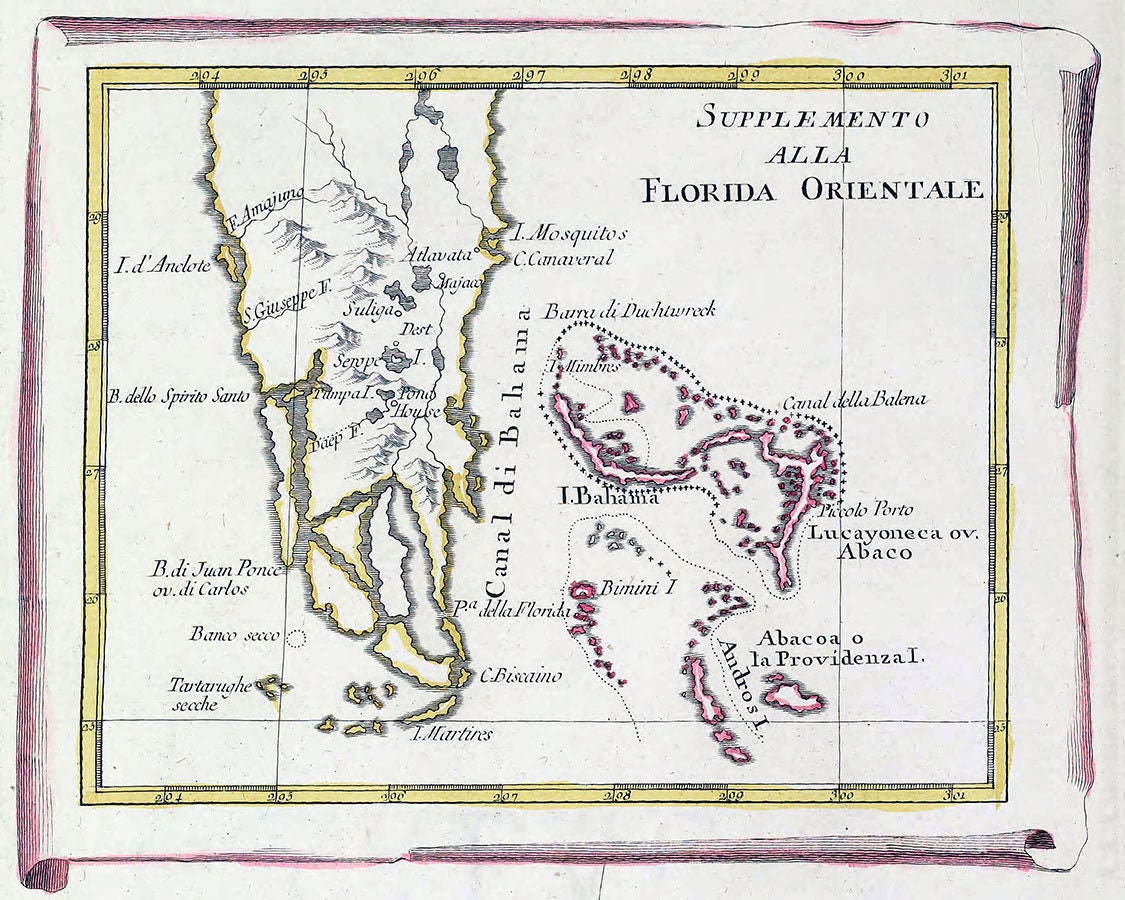 1778 Map of Southern Florida