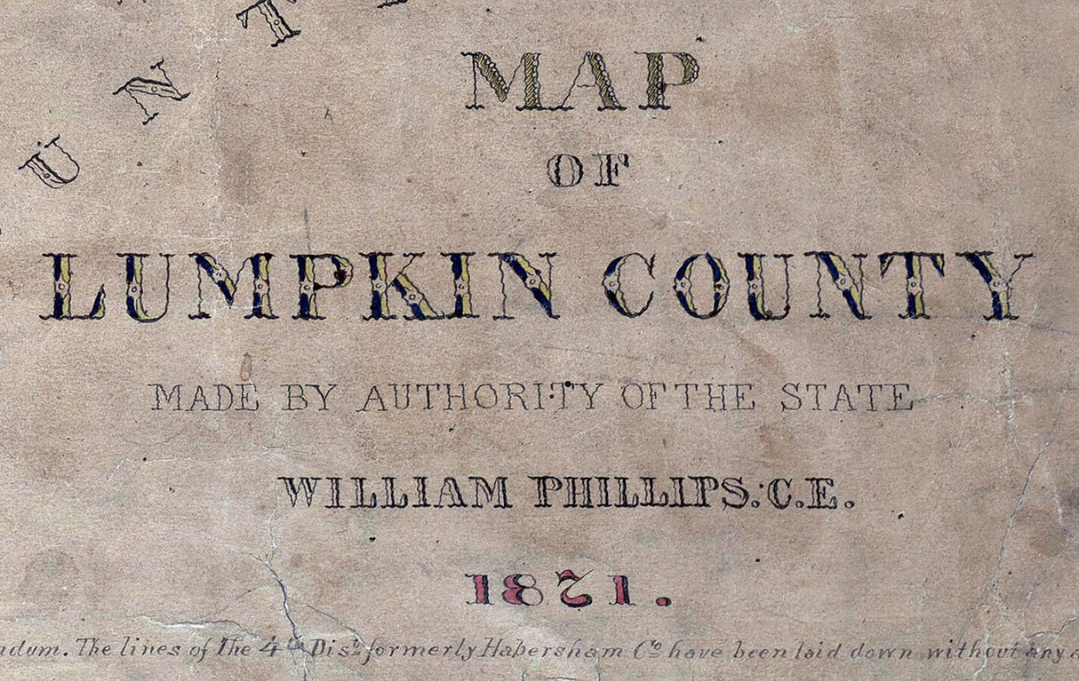 1871 Map of Lumpkin County Georgia