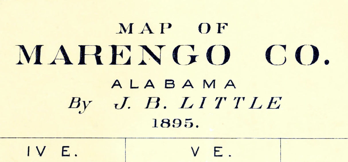 1895 Map of Marengo County Alabama