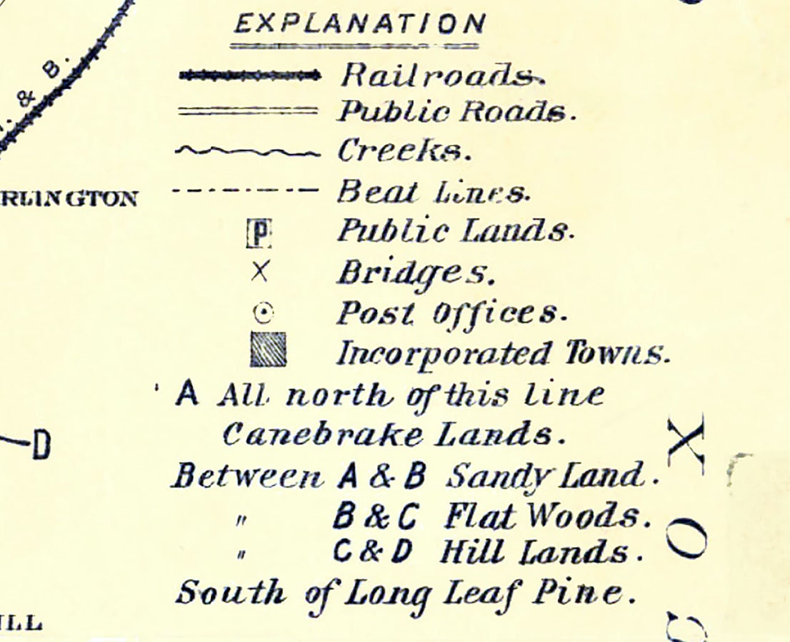 1895 Map of Marengo County Alabama