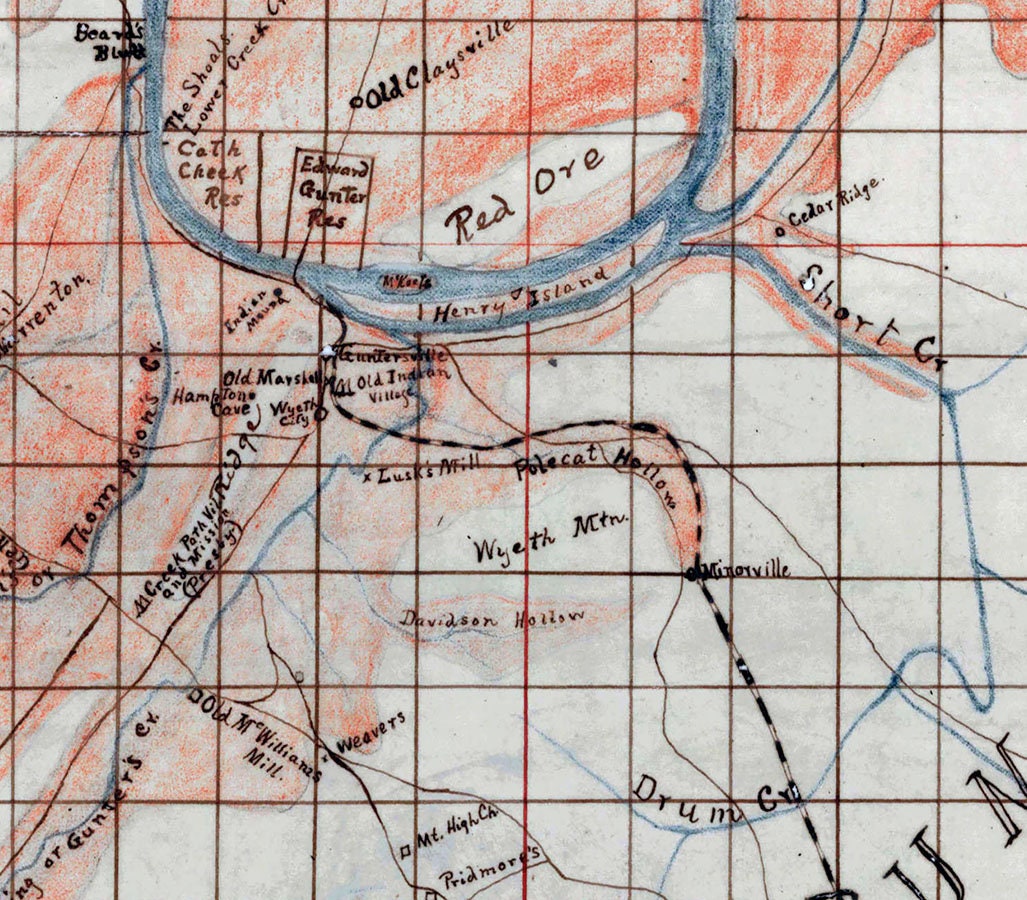 1900 Map of Marshall County Alabama
