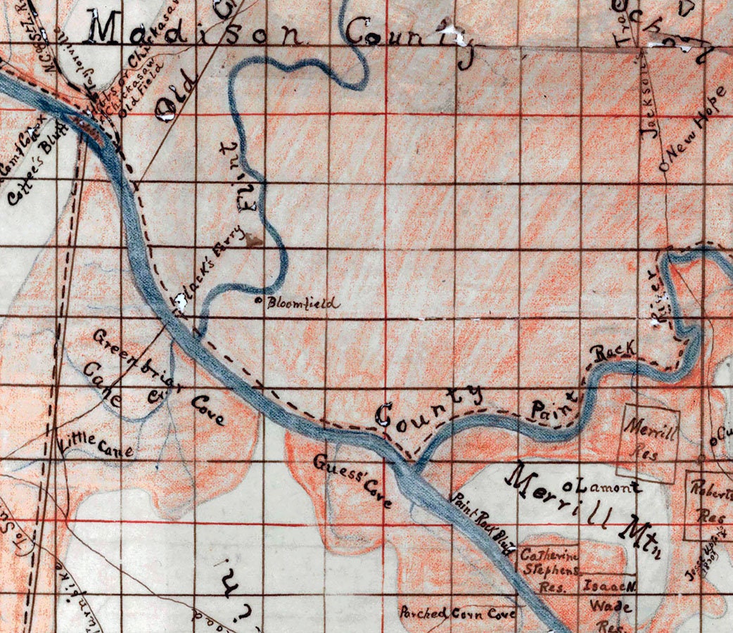1900 Map of Marshall County Alabama