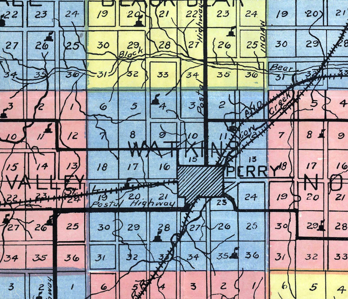 1915 Map of Noble County Oklahoma