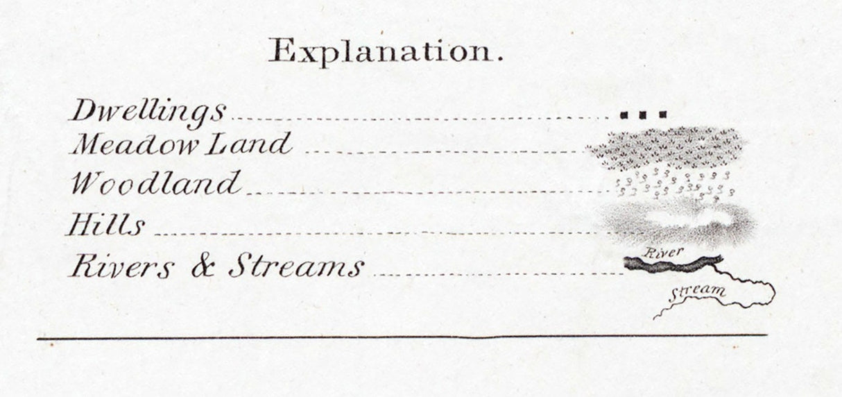 1831 Map of Holliston Middlesex County Massachusetts