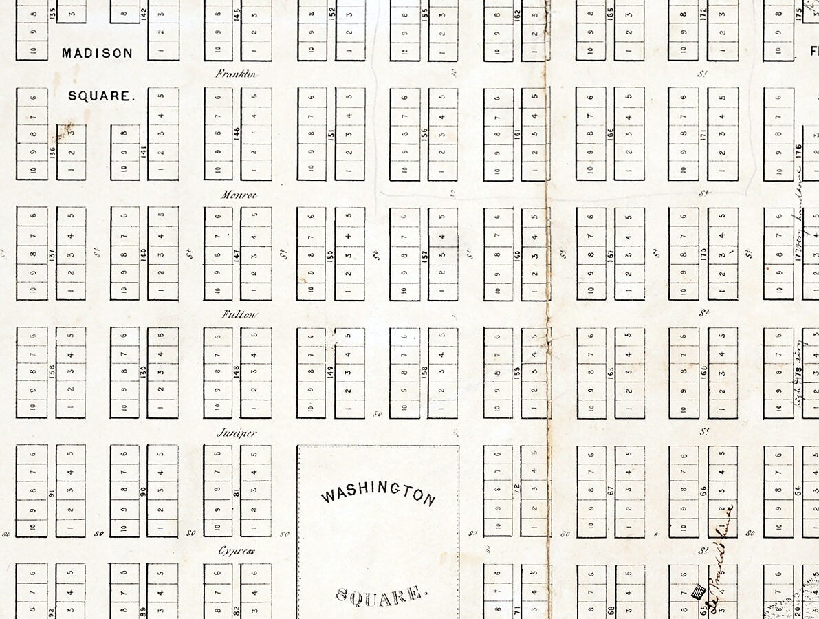 1838 Map of Apalachicola Florida