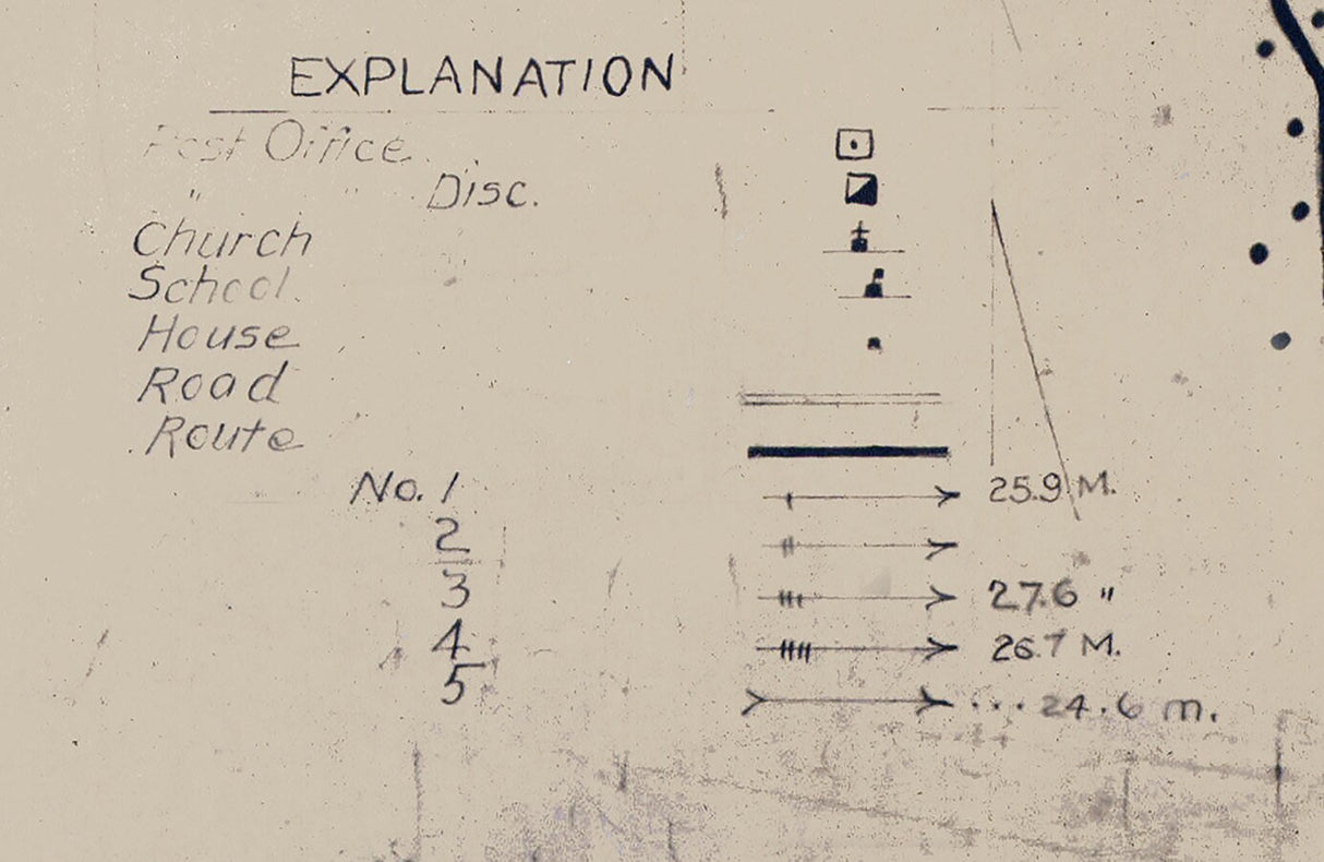 1906 Map of Ashland City Cheatham County Tennessee