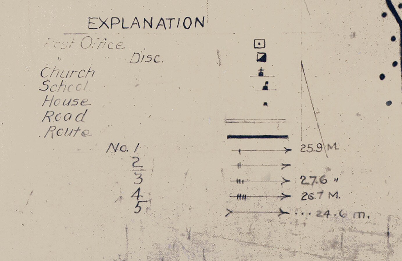 1906 Map of Ashland City Cheatham County Tennessee