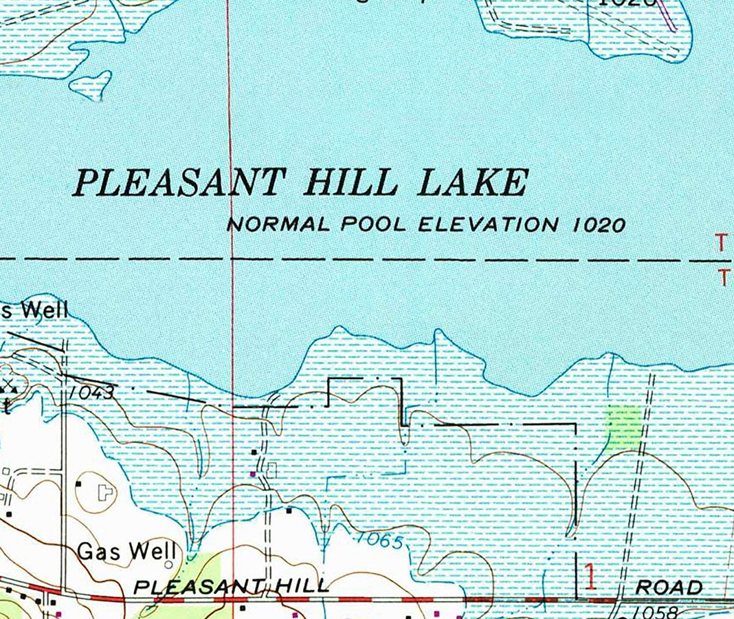 1990 Map of Pleasant Hill Lake Ohio Perrysville