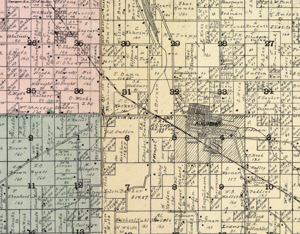 1902 Map of Eau Claire County Wisconsin