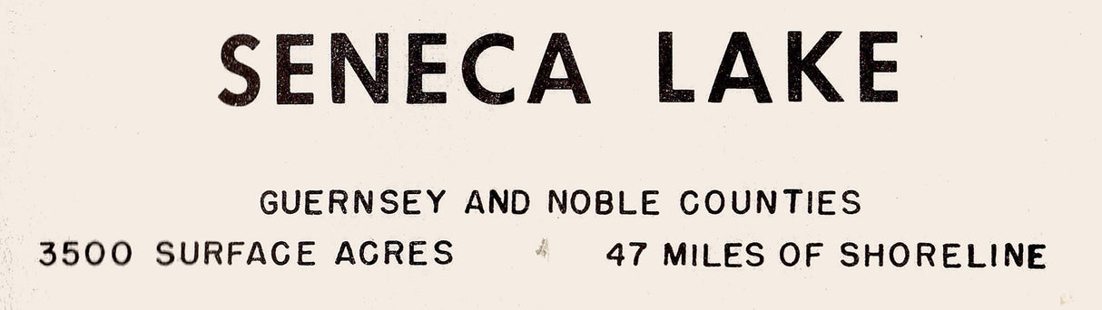 1961 Map of Seneca Lake Guernsey and Noble County Ohio