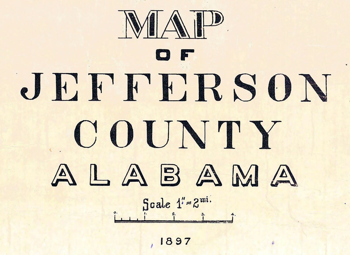 1897 Map of Jefferson County Alabama