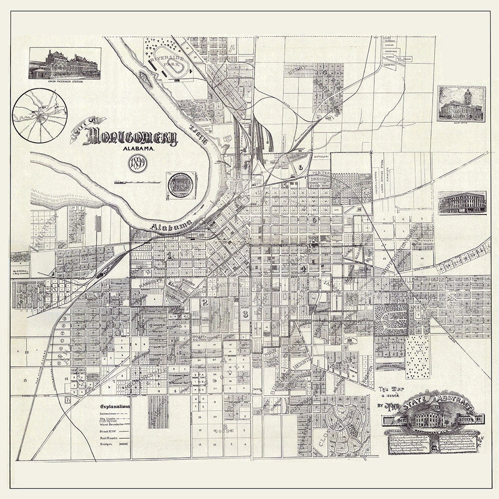 1899 Map of Montgomery Alabama