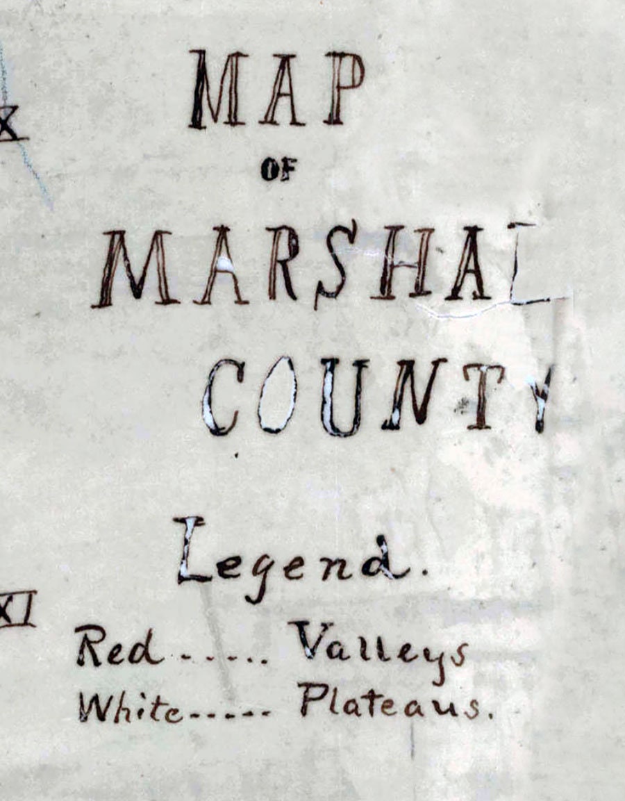 1900 Map of Marshall County Alabama