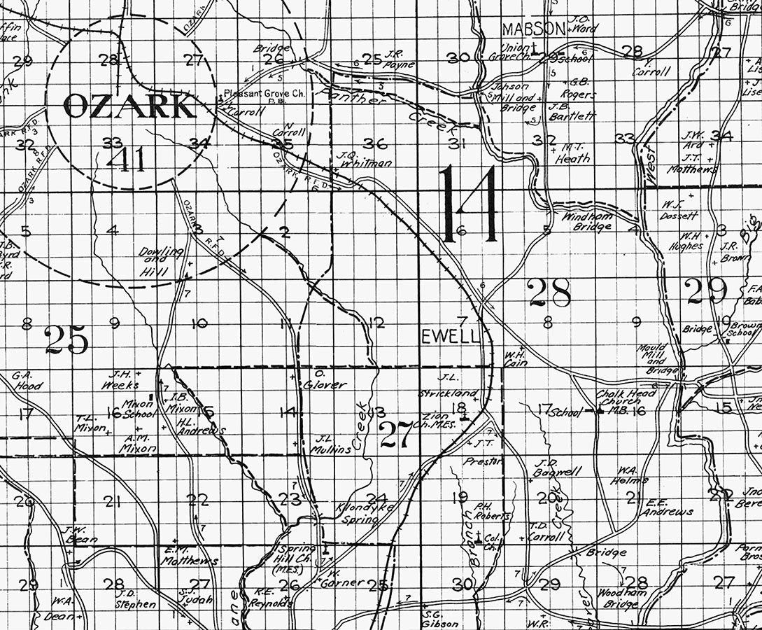 1907 Map of Dale County Alabama