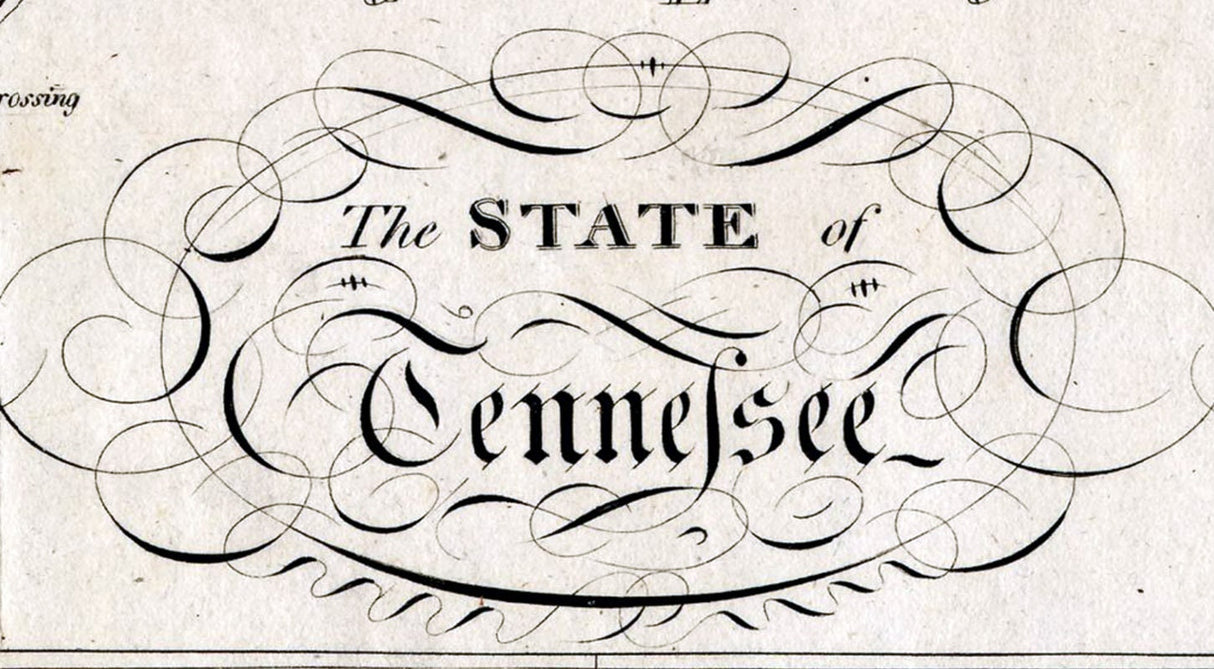 1814 Map of the State of Tennessee