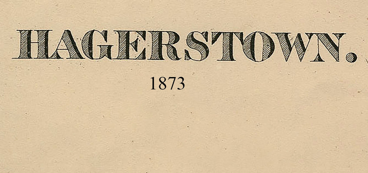1873 Map of Hagerstown Maryland