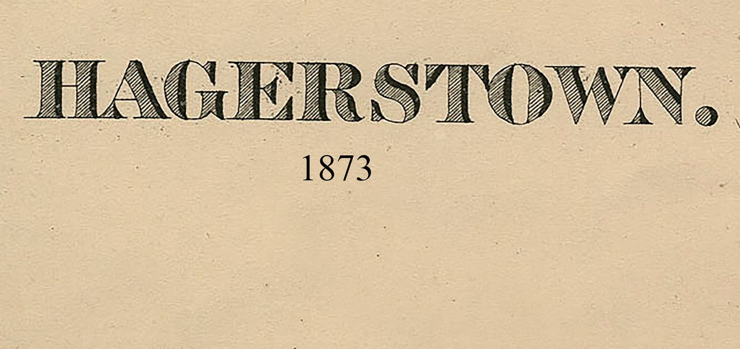 1873 Map of Hagerstown Maryland