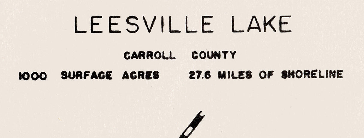 1960 Map of Leesville Lake Carroll County Ohio Camp Muskingum