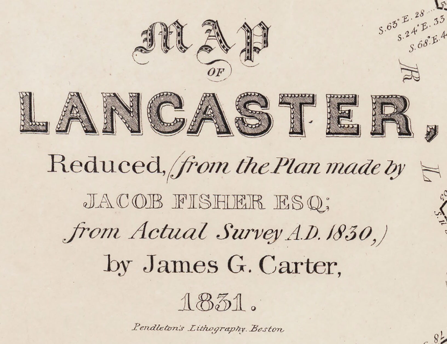 1831 Map of Lancaster Massachusetts