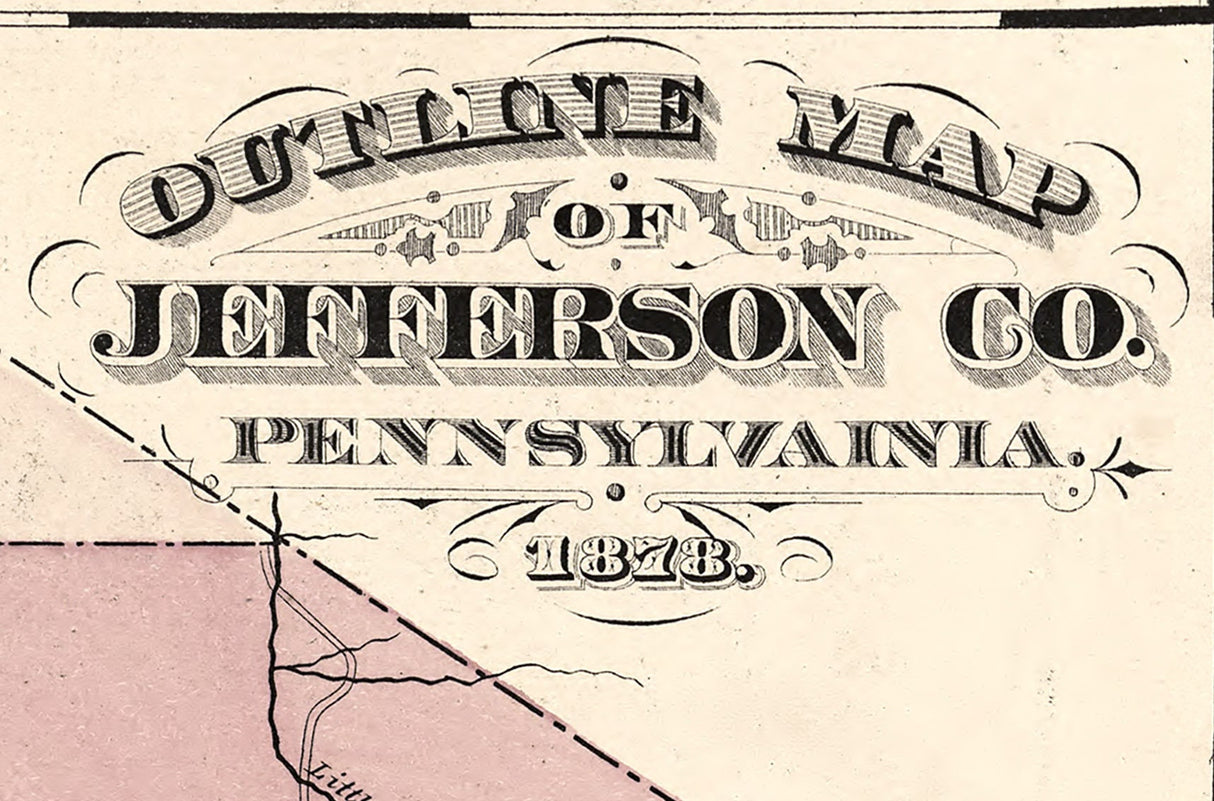 1878 Map of Jefferson County Pennsylvania