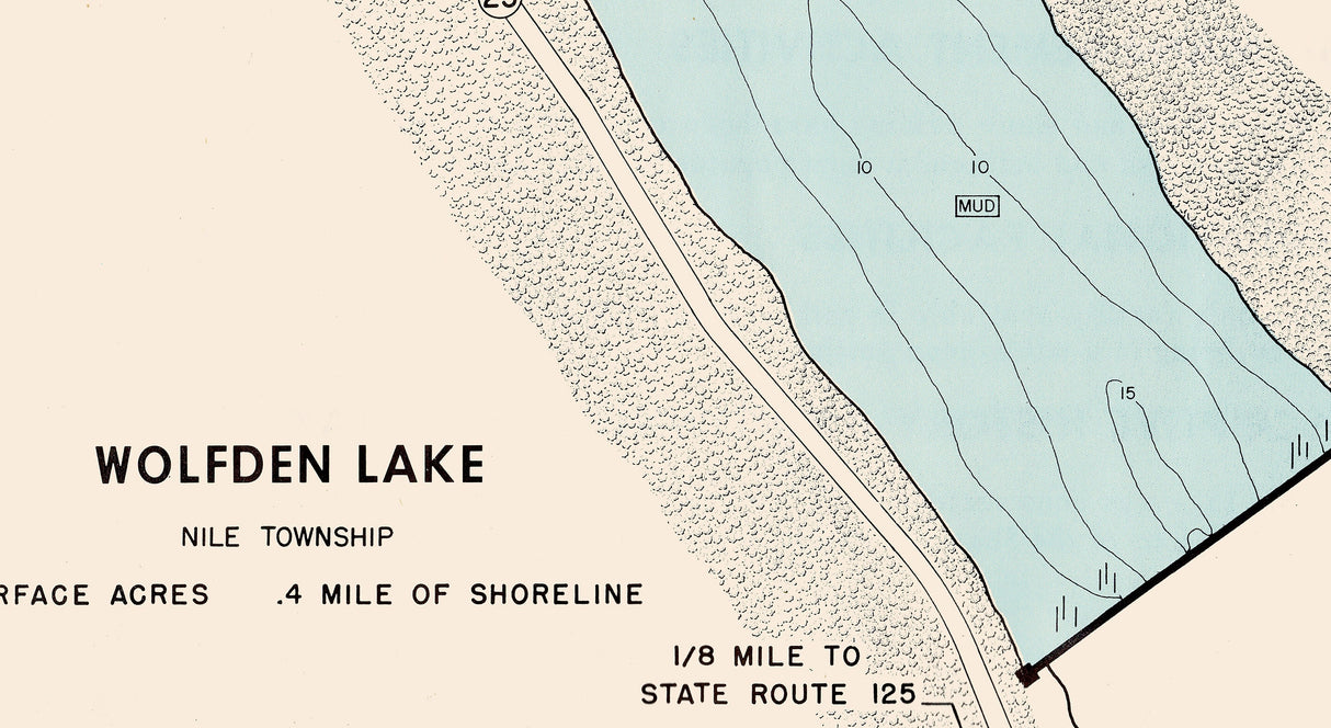 1960 Map of Wolfden Lake and Bear Lake Scioto County Ohio