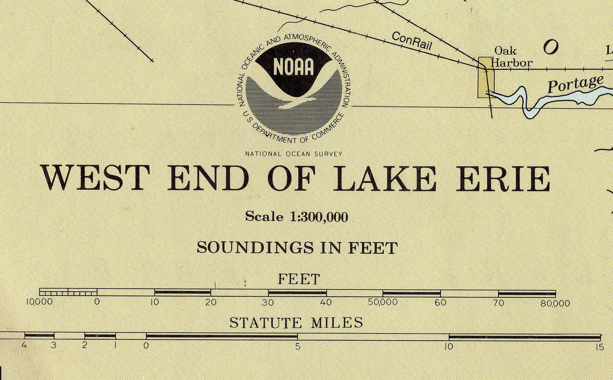 1980 Nautical Map of West End of Lake Erie
