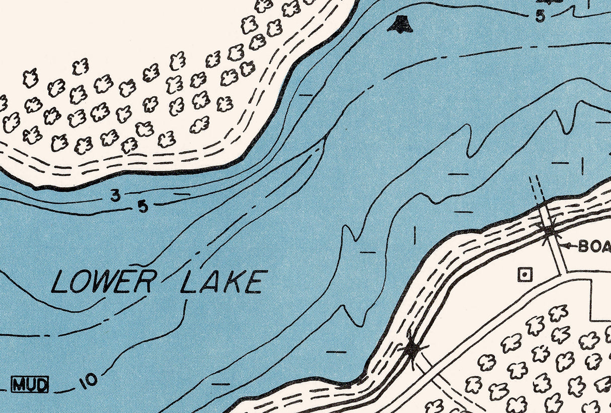 1960 Map of Mt Gilead Lakes Morrow County Ohio