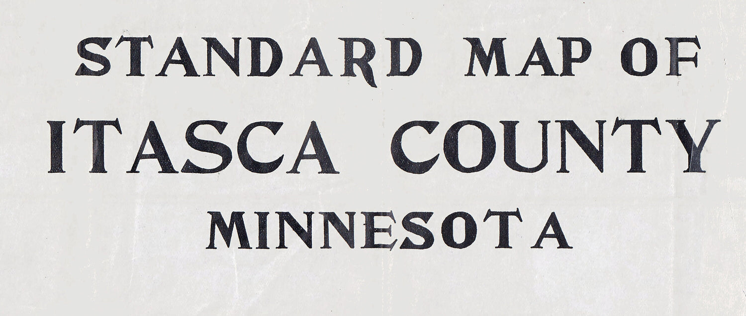 1914 Map of Itasca County Minnesota
