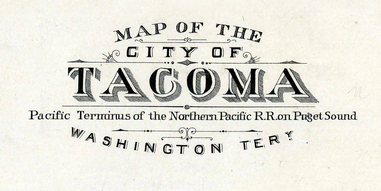 1880 Map of Tacoma Washington
