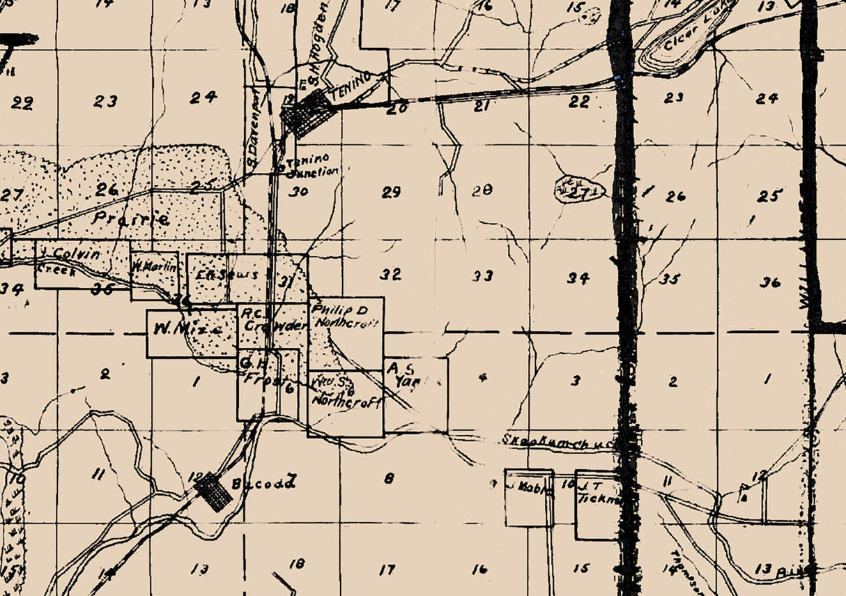 1890 Map of Thurston County Washington