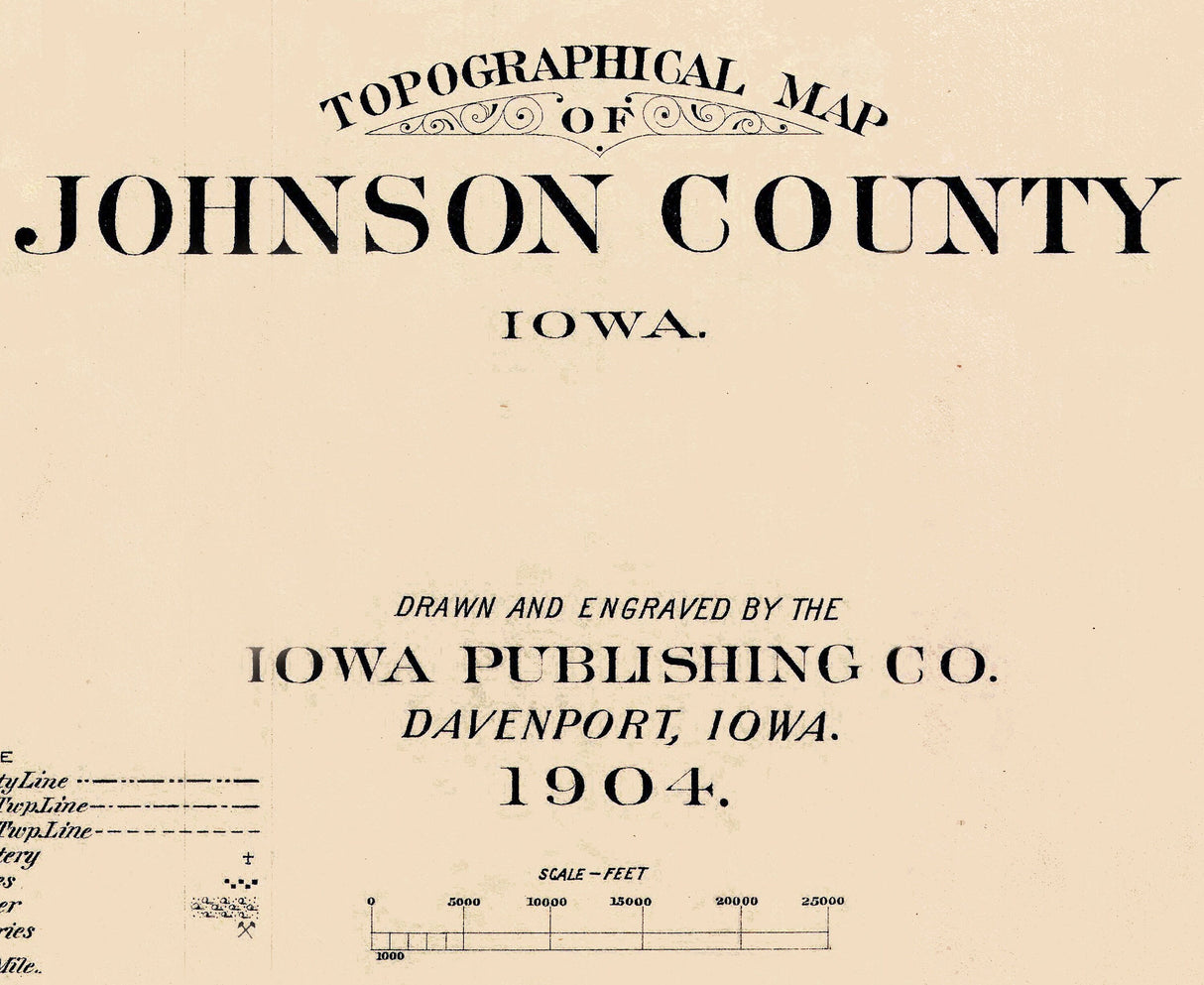 1904 Map of Johnson County Iowa