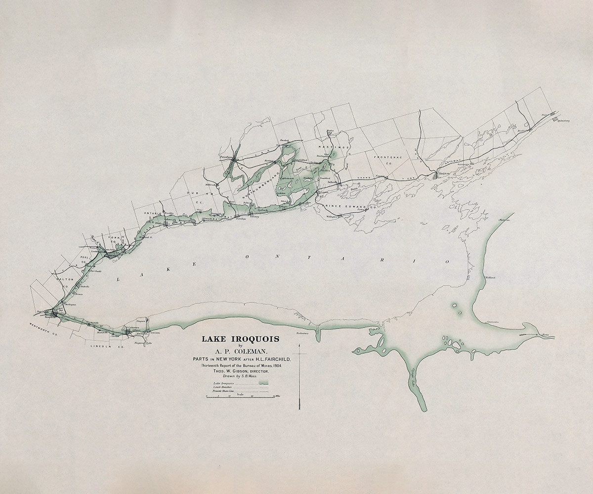 1904 Map of Lake Iroquois Canada