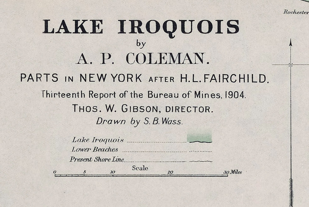 1904 Map of Lake Iroquois Canada