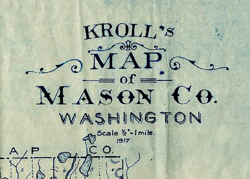 1917 Map of Mason County Washington