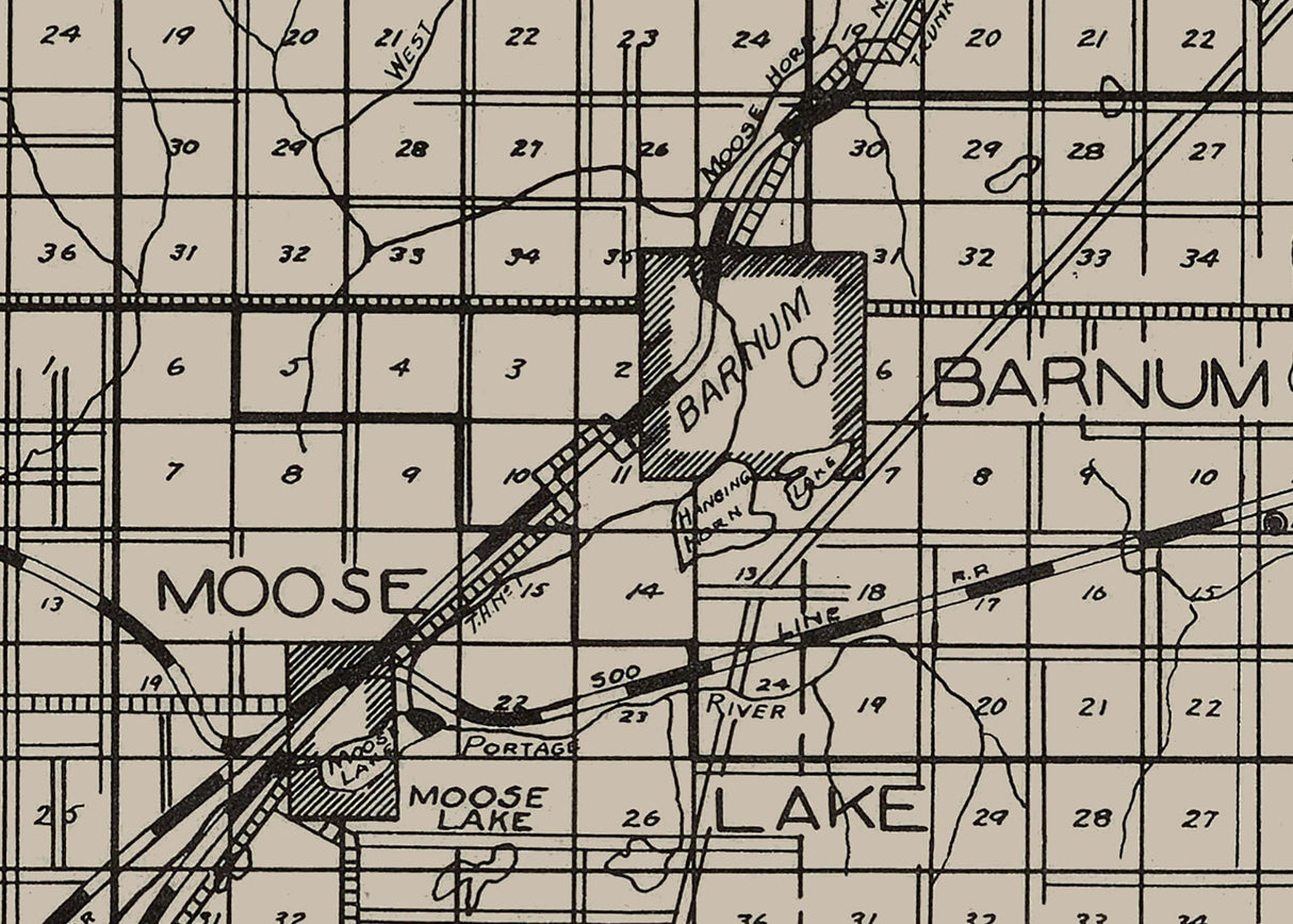 1929 Map of Carlton County Minnesota
