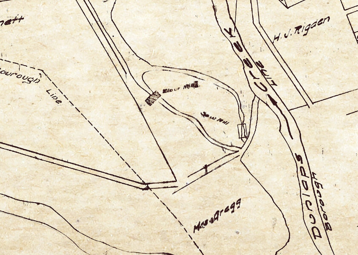 1855 Map of Brownsville Fayette & Washington County Pennsylvania