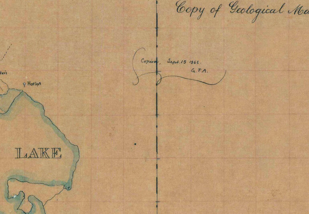1866 Map of Lake Tahoe and Honey Lake California and Environs