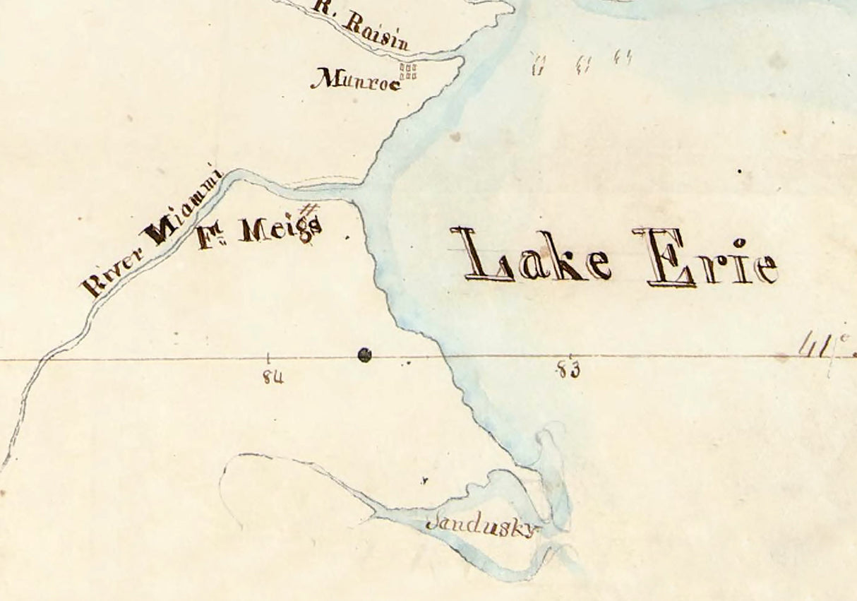 1819 Map of the Michigan Territory and the Great Lakes