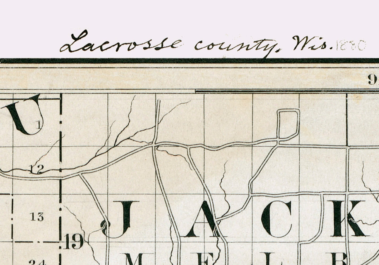1880 Map of Lacrosse County Wisconsin