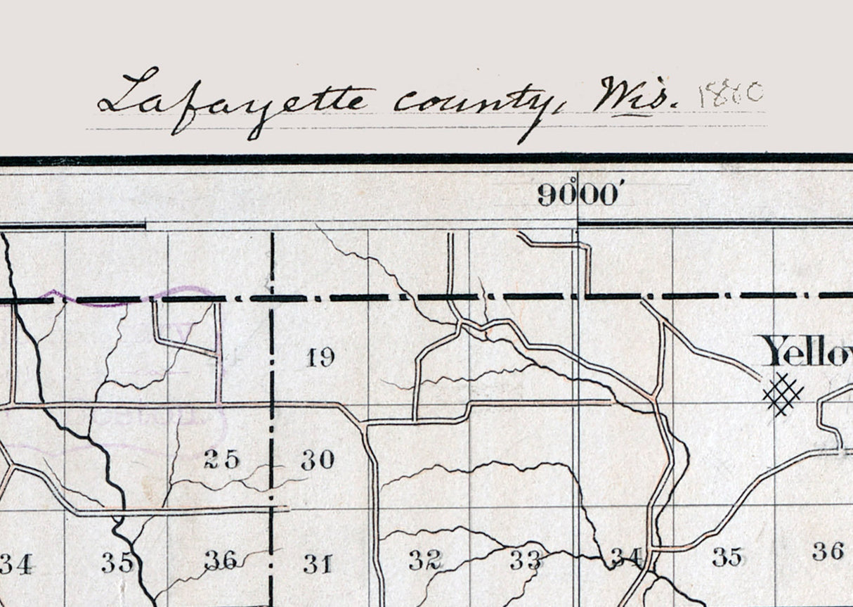 1880 Map of Lafayette County Wisconsin