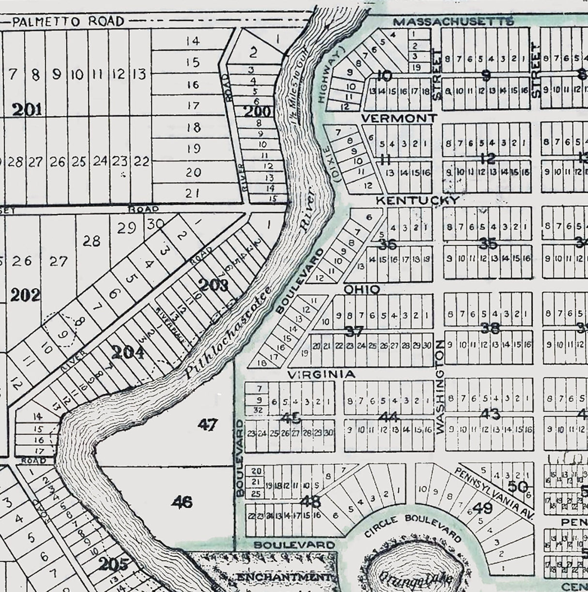1925 Map of New Port Richey Pasco County Florida