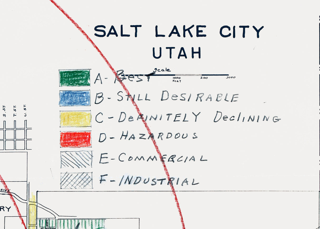 1930s Map of Salt Lake City Utah