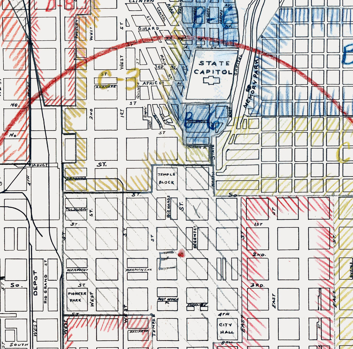 1930s Map of Salt Lake City Utah