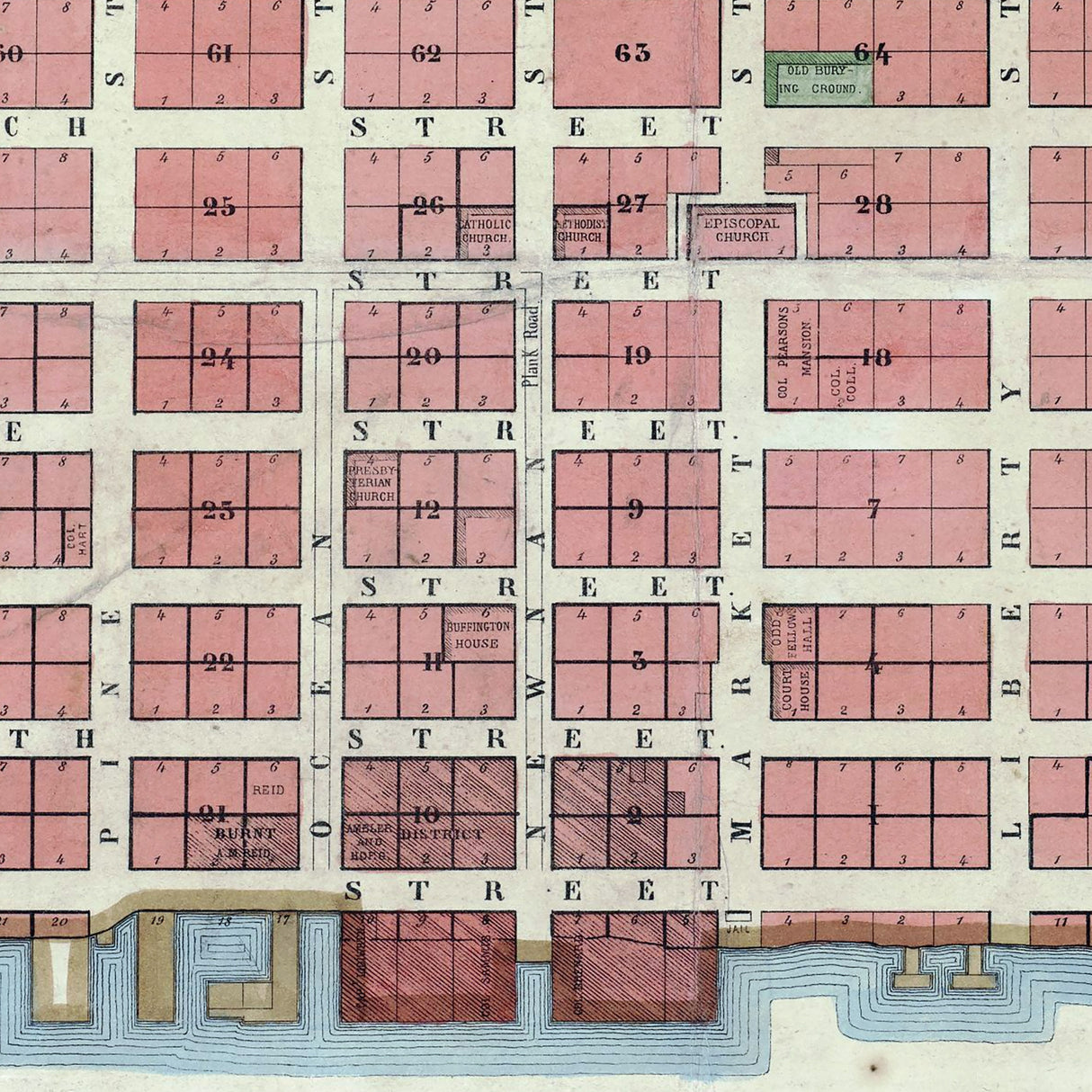 1859 Map of Jacksonville Florida