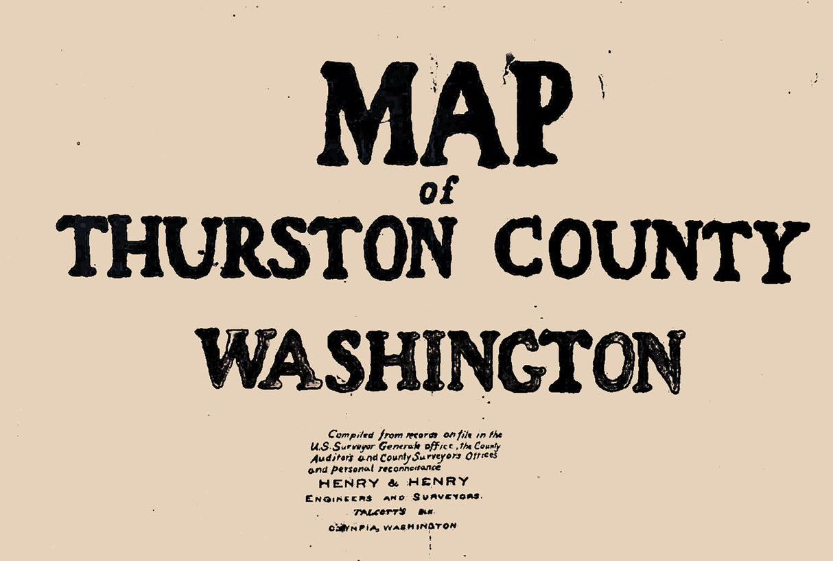 1890 Map of Thurston County Washington