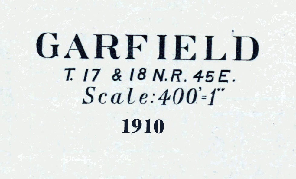 1910 Map of Garfield Whitman County Washington