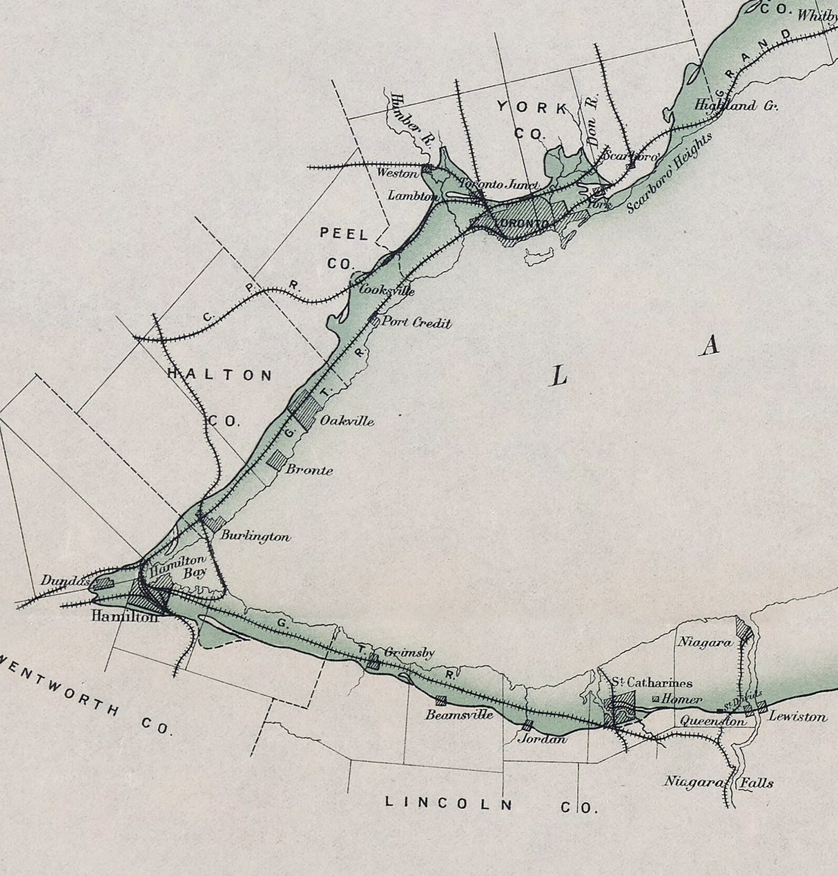 1904 Map of Lake Iroquois Canada