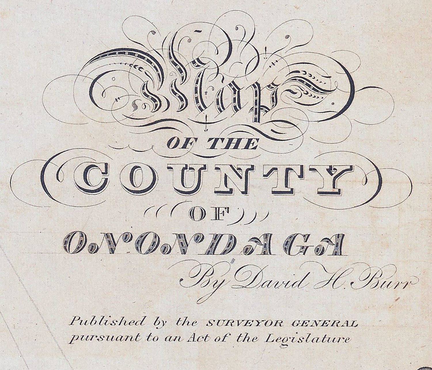 1829 Map of Onondaga County New York