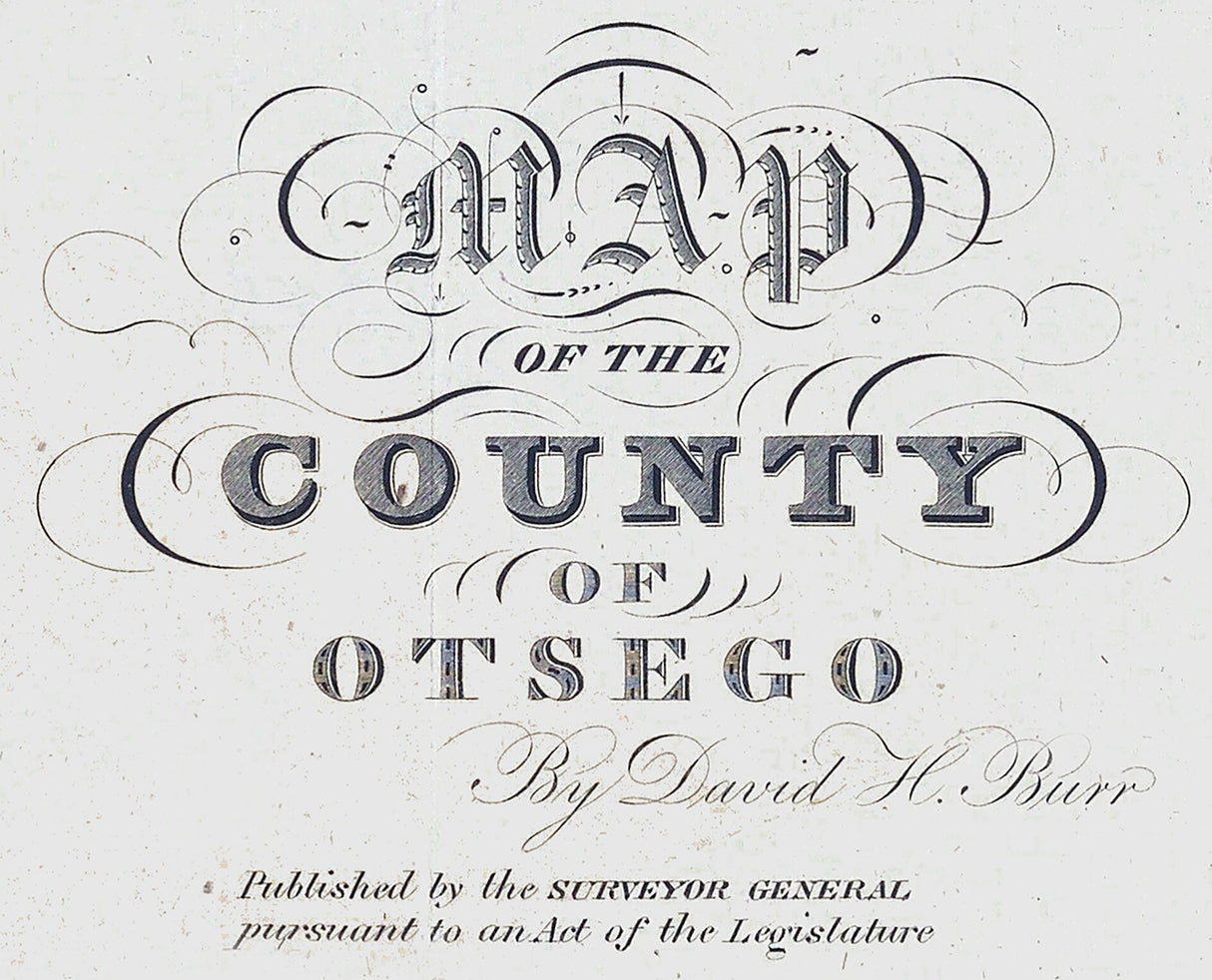1829 Map of Otsego County New York